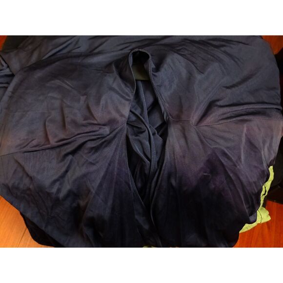 Yigal Azrouel Maxi Gown Womens 3 Blue Deep V Draped Rayon Dress Bridal Greek Y2K - Picture 16 of 16